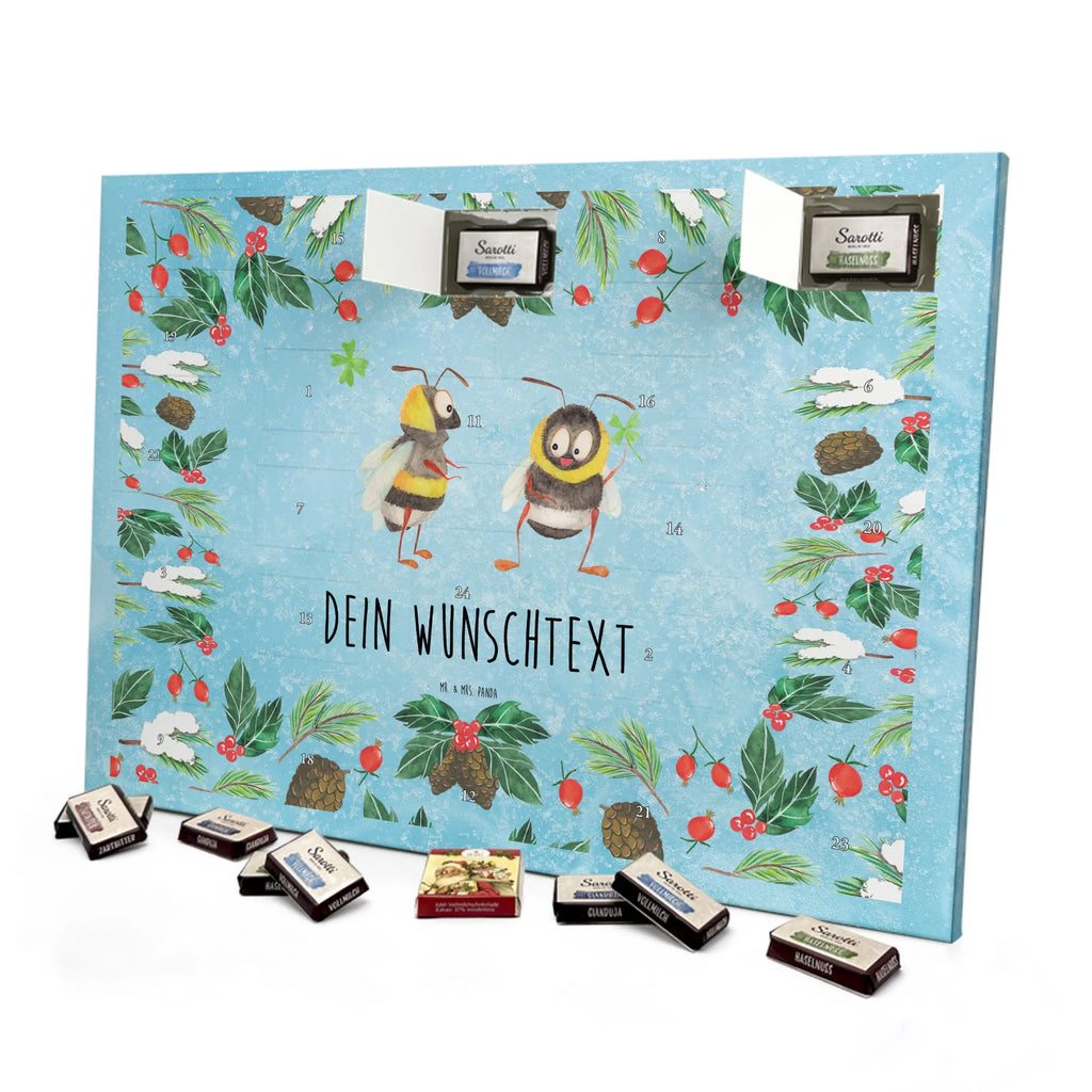 Adventskalender mit Namen Hummeln Kleeblatt Adventskalender mit Namen, Personalisierter Adventskalender, Tiere, Tiermotive, Lustige Sprüche, Gute Laune, Biene, Biene Deko, Spruch Fröhlich, Hummel, Spruch schön, glücklich Werden, Spruch Positiv, glücklich sein