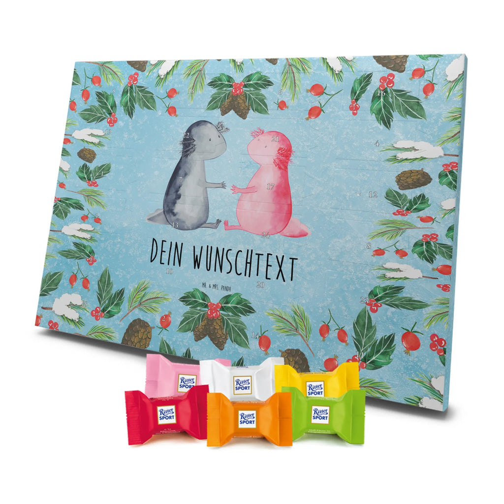  Axolotl miłość Personalisierter Adventskalender, Adventskalender mit Namen, Molch, Axolotl, Lurche, Lurch, Schwanzlurch, Liebe, Axolot, Valentinstag, Verlobter, Ehemann, Jahrestag, Liebesbeweis, Freund, Große Liebe
