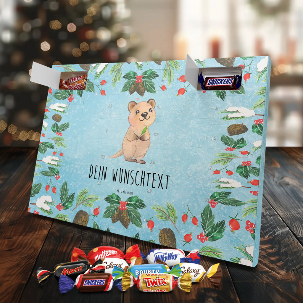 Adventskalender mit Namen Quokka Happy Personalisierter Adventskalender, Adventskalender mit Namen, Gute Laune, Lustige Sprüche, Tiere, Tiermotive, Lustiger Spruch, Quokka, Dinge Erledigen, Verschieben, Aufschieberitis, Niedliches Tier