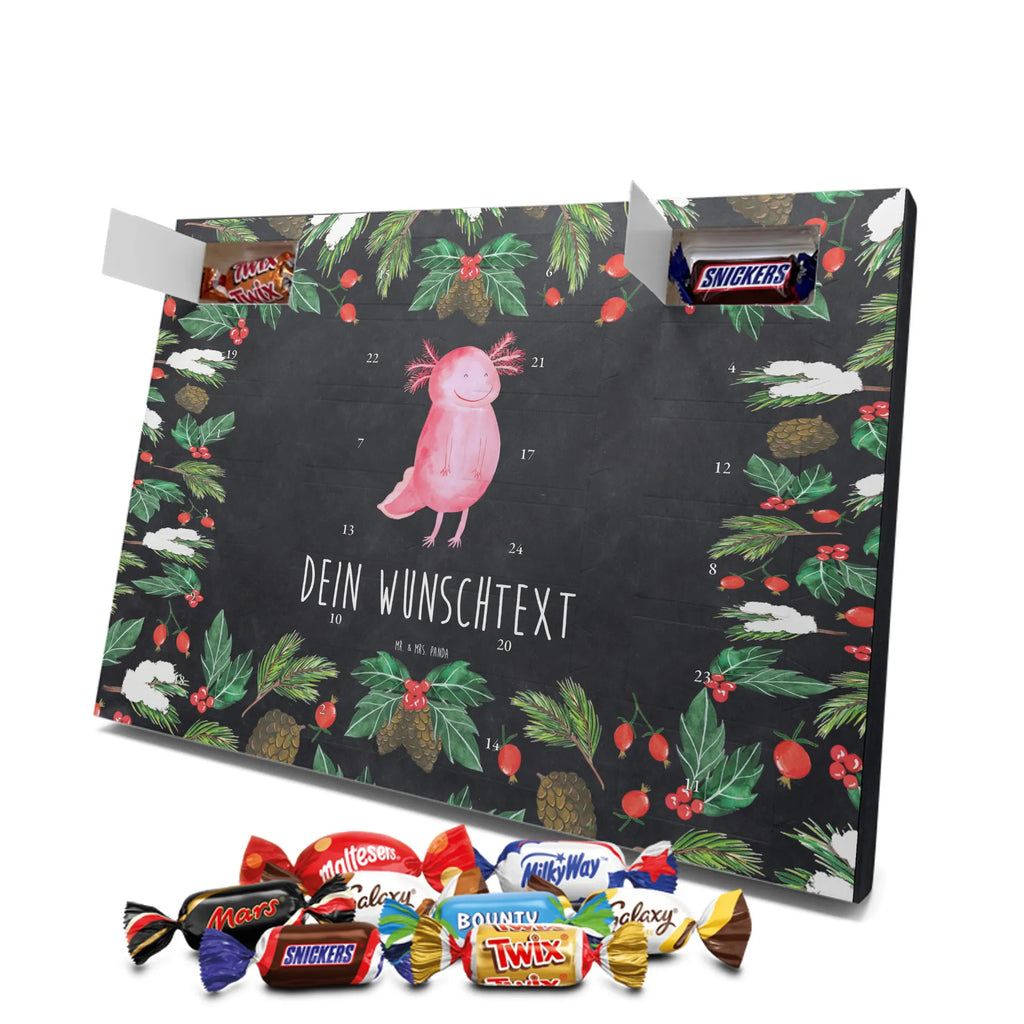 Personalisierter Schoko Adventskalender Axolotl Glücklich Personalisierter Adventskalender, Adventskalender mit Namen, Molch, Axolotl, Schwanzlurch, Motivation, Axolot, Gute Laune, Lurch, Lurche