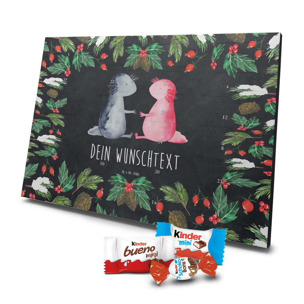  Axolotl miłość Personalisierter Adventskalender, Adventskalender mit Namen, Molch, Axolotl, Lurche, Lurch, Schwanzlurch, Liebe, Axolot, Valentinstag, Verlobter, Ehemann, Jahrestag, Liebesbeweis, Freund, Große Liebe