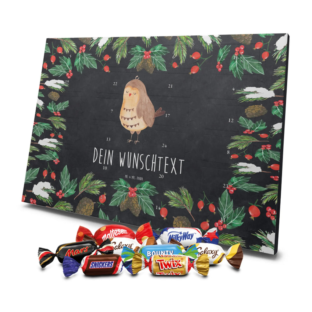 Adventskalender mit Namen Eule Zufrieden Personalisierter Adventskalender, Adventskalender mit Namen, Eule, Romantisch, Eule Spruch, Owl, Wortspiel Lustig, Liebe Spruch, Eule Deko, Geschenk Hochzeitstag, Spruch schön