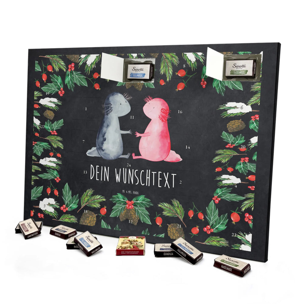  Axolotl miłość Personalisierter Adventskalender, Adventskalender mit Namen, Molch, Axolotl, Lurche, Lurch, Schwanzlurch, Liebe, Axolot, Valentinstag, Verlobter, Ehemann, Jahrestag, Liebesbeweis, Freund, Große Liebe