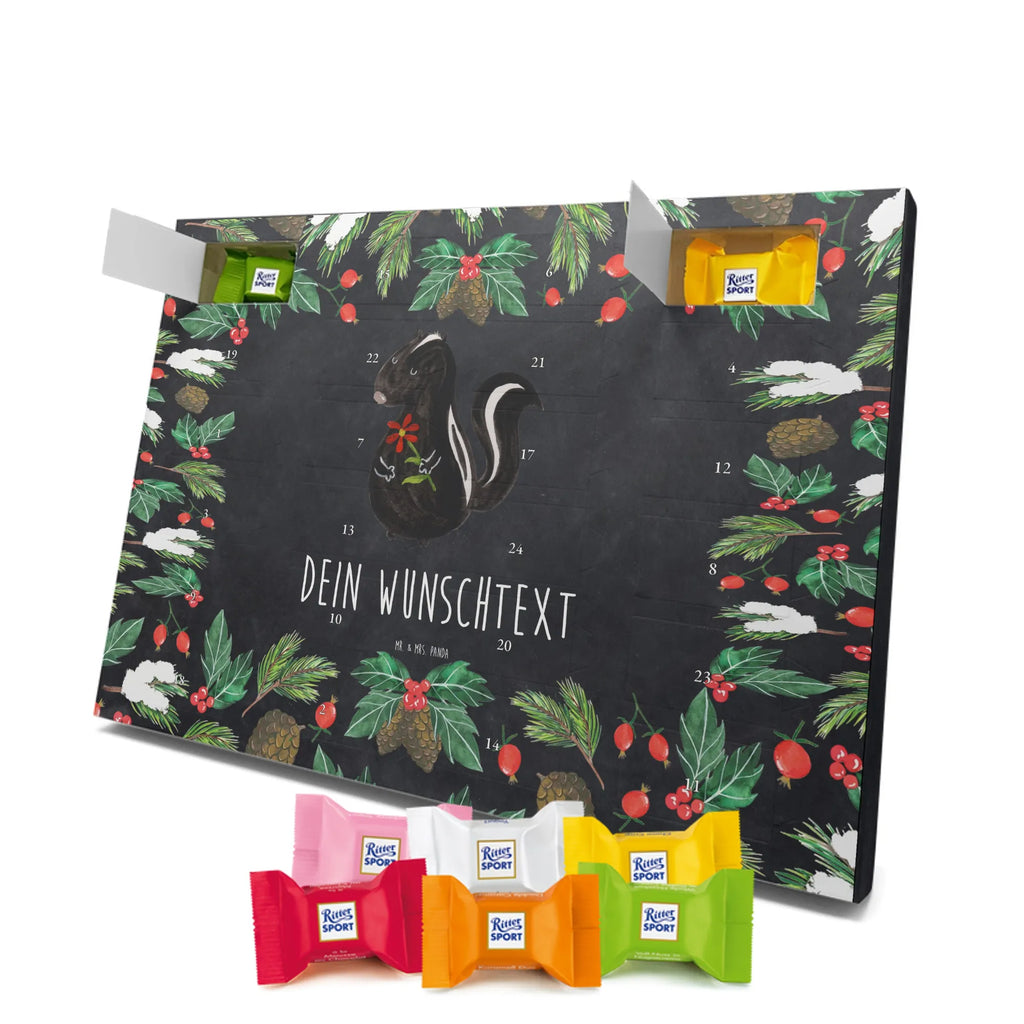 Adventskalender mit Namen Stinktier Blume Personalisierter Adventskalender, Adventskalender mit Namen, Stinktier, Skunk, Dreams, Stinker, Träume, Stinki, Wildtier, Verträumt, Tagträumer, Raubtier