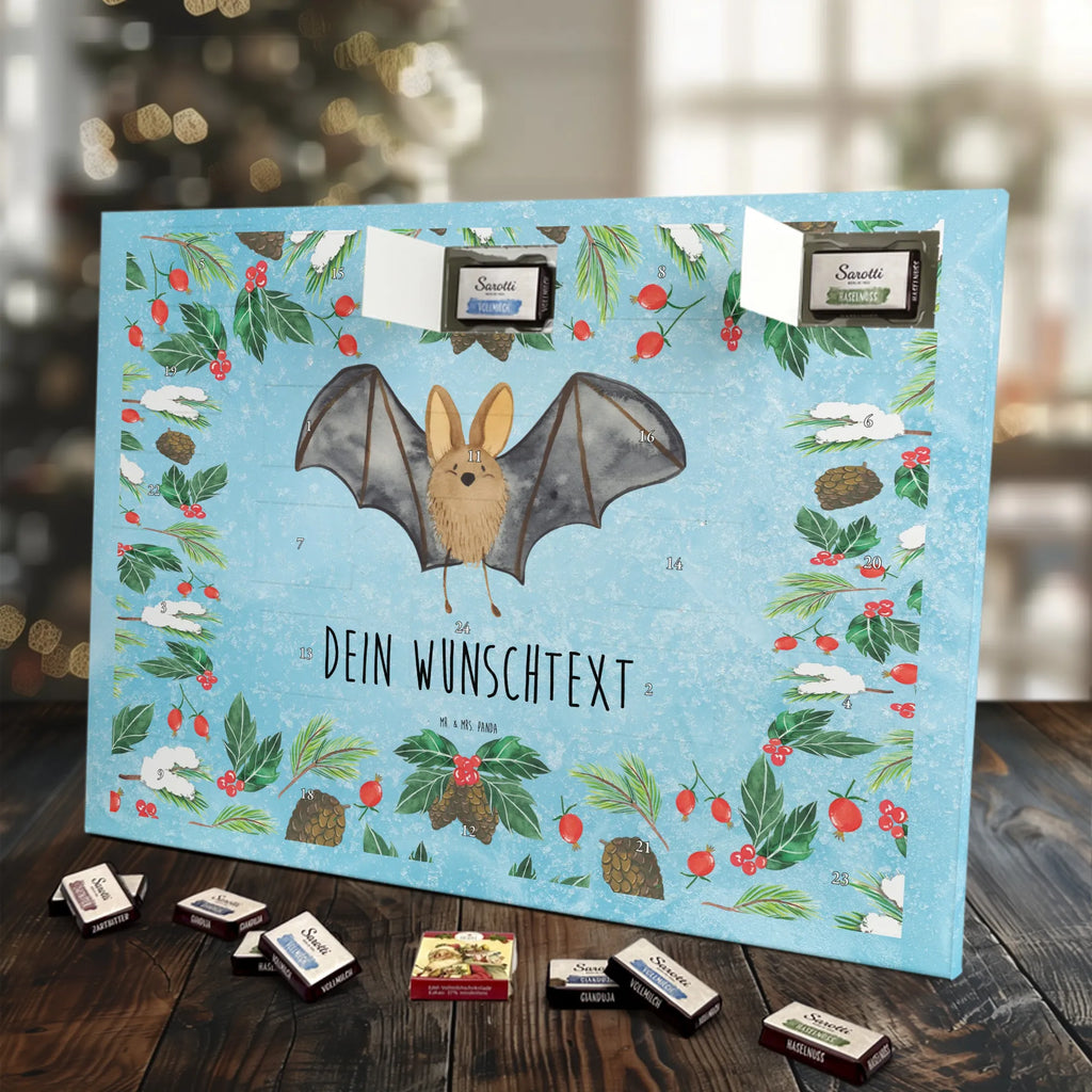 Adventskalender mit Namen Fledermaus Flügel Adventskalender mit Namen, Personalisierter Adventskalender, Tiermotive, Tiere, Gute Laune, Lustige Sprüche