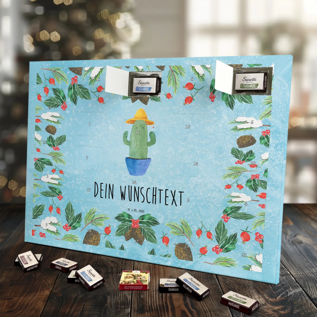 Personalisierter Schoko Adventskalender Kaktus Hut Personalisierter Adventskalender, Adventskalender mit Namen, Kakteen, Kaktus, Geschenkidee, Reisen, Städtetrip, Weltreise, Spruch, Motivation, Reisetagebuch, Kaktusliebe, Weltenbummler