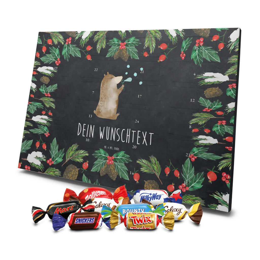 Adventskalender mit Namen Bär Seifenblasen Personalisierter Adventskalender, Adventskalender mit Namen, Teddy, Bär, Teddybär, Seifenblasen Bär Lustig Sein Glücklich Traurig Happy