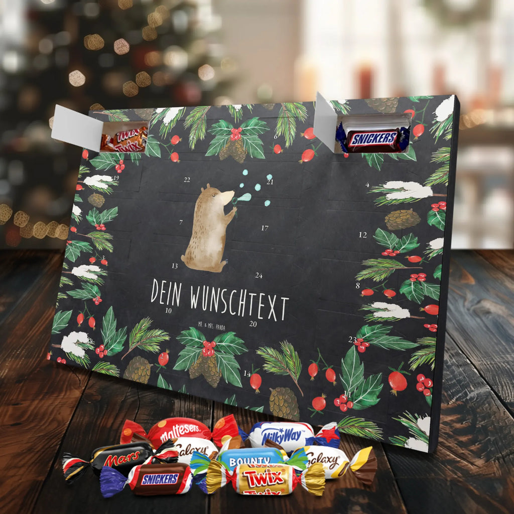 Adventskalender mit Namen Bär Seifenblasen Personalisierter Adventskalender, Adventskalender mit Namen, Teddy, Bär, Teddybär, Seifenblasen Bär Lustig Sein Glücklich Traurig Happy