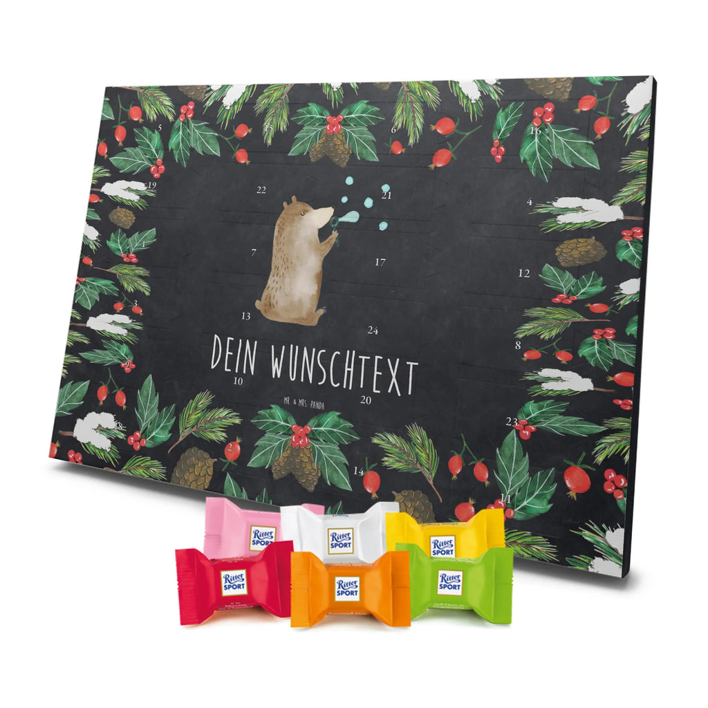 Adventskalender mit Namen Bär Seifenblasen Personalisierter Adventskalender, Adventskalender mit Namen, Teddy, Bär, Teddybär, Seifenblasen Bär Lustig Sein Glücklich Traurig Happy