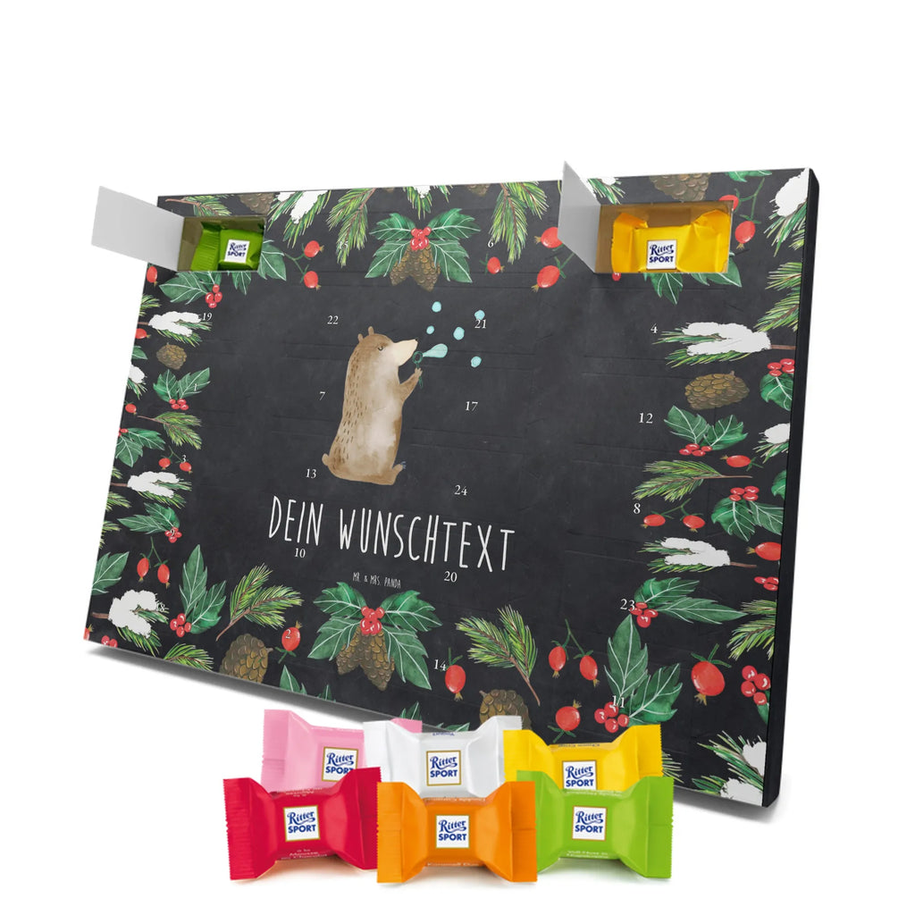 Adventskalender mit Namen Bär Seifenblasen Personalisierter Adventskalender, Adventskalender mit Namen, Teddy, Bär, Teddybär, Seifenblasen Bär Lustig Sein Glücklich Traurig Happy