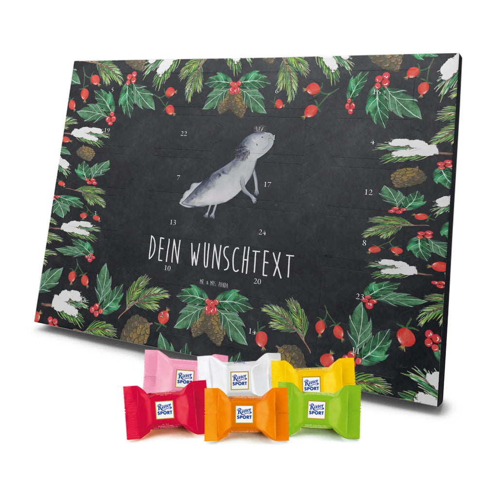 Adventskalender mit Namen Axolotl Schwimmen Personalisierter Adventskalender, Adventskalender mit Namen, Molch, Axolotl, Probleme, Lurche, Lösungen, Motivation, Schwanzlurch, Problem, Lurch, Axolot