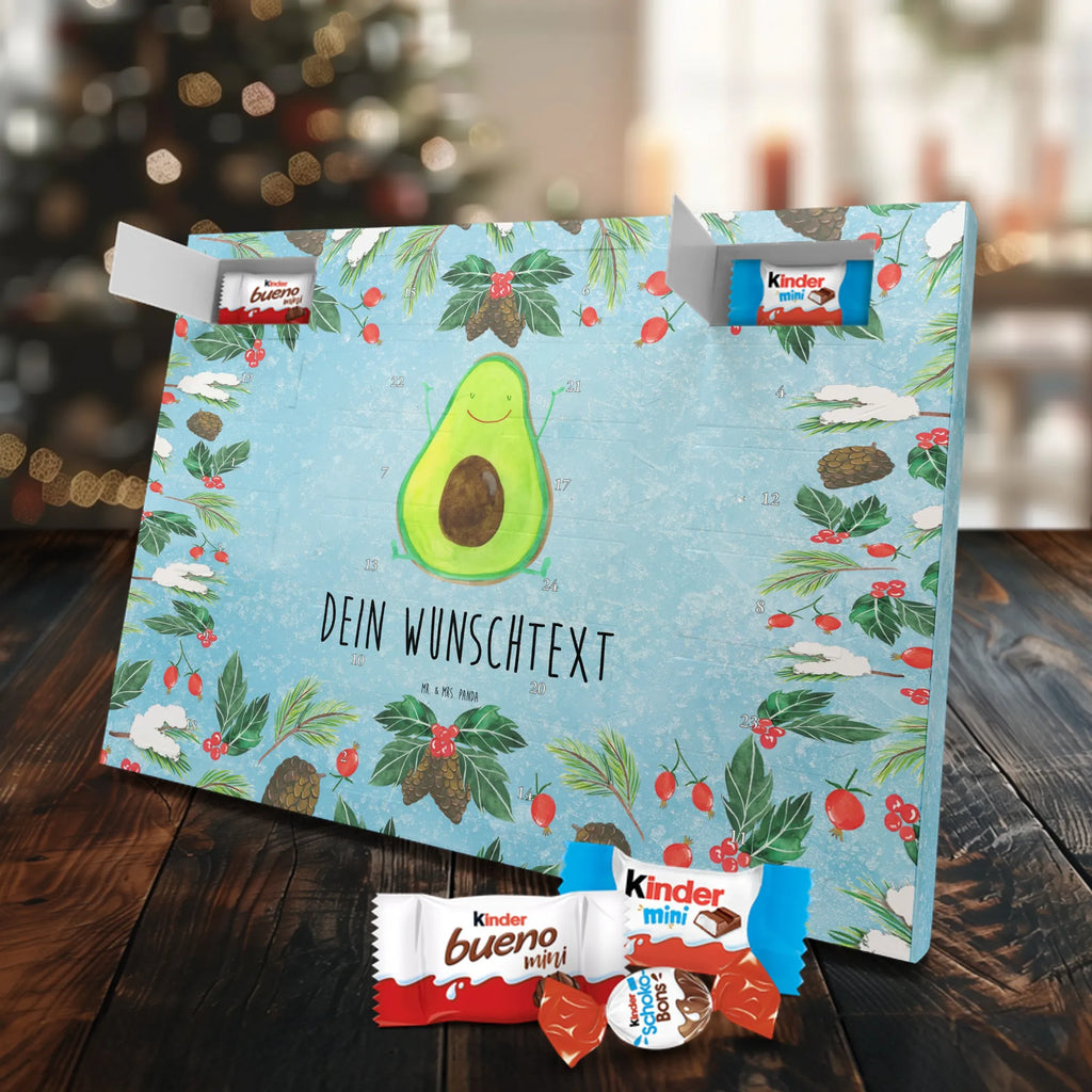 Adventskalender mit Namen Avocado Glücklich Personalisierter Adventskalender, Adventskalender mit Namen, Gesund, Vegan, Veggie, Avocado, Chaos