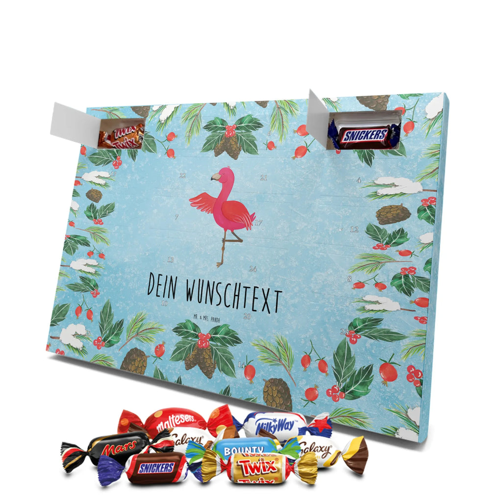 Adventskalender mit Namen Flamingo Yoga Personalisierter Adventskalender, Adventskalender mit Namen, Flamingo, Yoga-Übung, Vogel, Achtsamkeit, Namaste, Entspannung, Tiefenentspannung, Aufregen, Ärger, Yoga