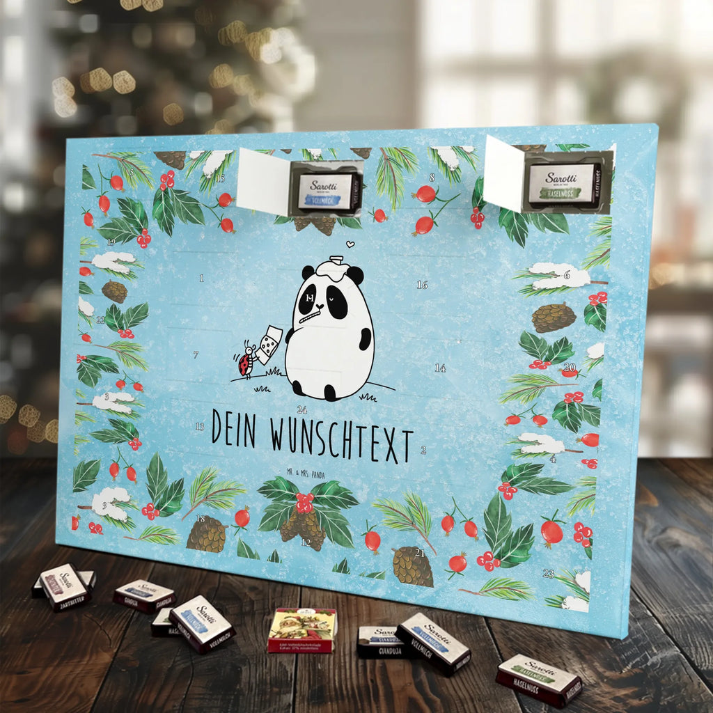 Adventskalender mit Namen Panda Gute Besserung Personalisierter Adventskalender, Adventskalender mit Namen