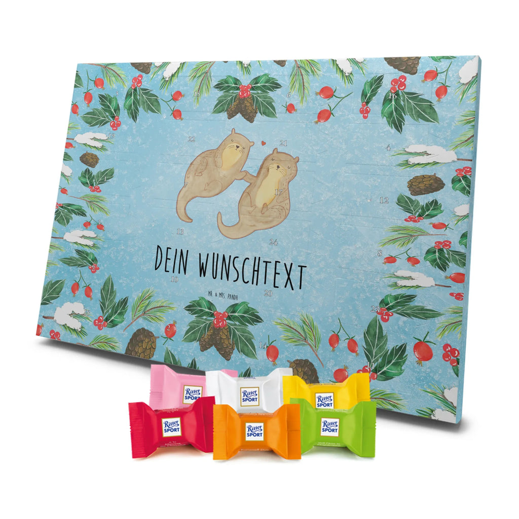 Adventskalender mit Namen Otter Hände halten Personalisierter Adventskalender, Adventskalender mit Namen, Fischotter, Seeotter, Otter, Otter Seeotter See Otter