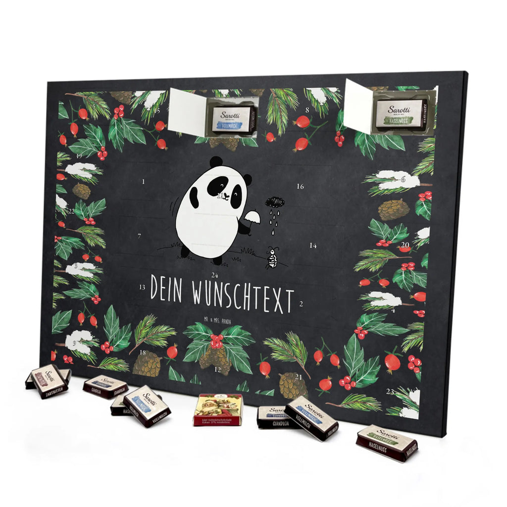 Adventskalender mit Namen Panda Zusammenhalt Adventskalender mit Namen, Personalisierter Adventskalender