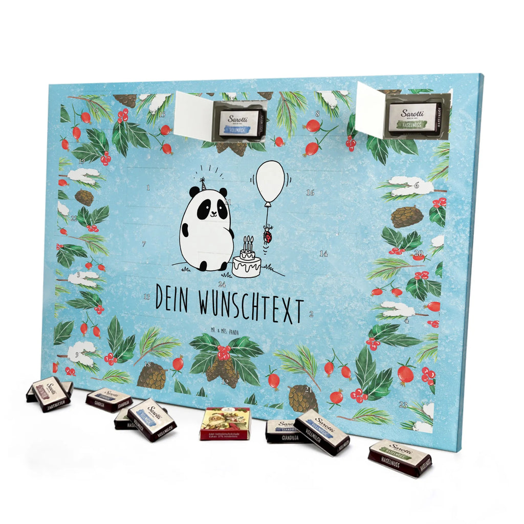  Panda Birthday Adventskalender mit Namen, Personalisierter Adventskalender