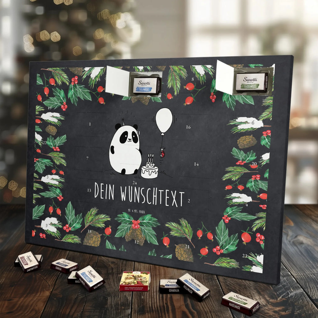  Panda Birthday Personalisierter Adventskalender, Adventskalender mit Namen