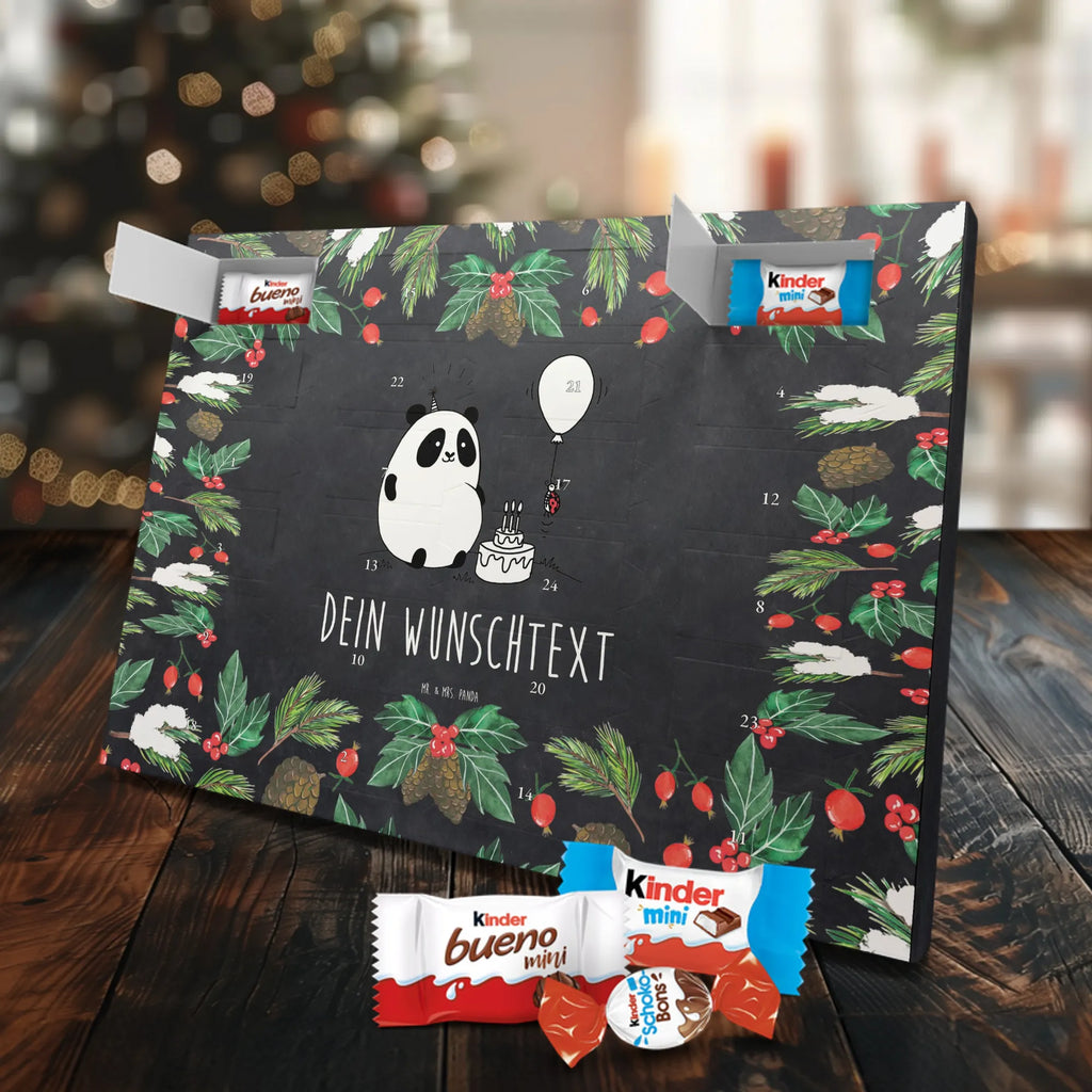  Panda Birthday Adventskalender mit Namen, Personalisierter Adventskalender