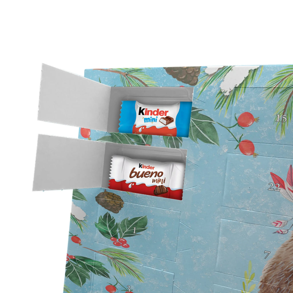 Adventskalender mit Namen Igel Federschmuck Adventskalender mit Namen, Personalisierter Adventskalender, Tiere, Waldtiere, Igel, Indianer, Abenteuer, Lagerfeuer, Camping