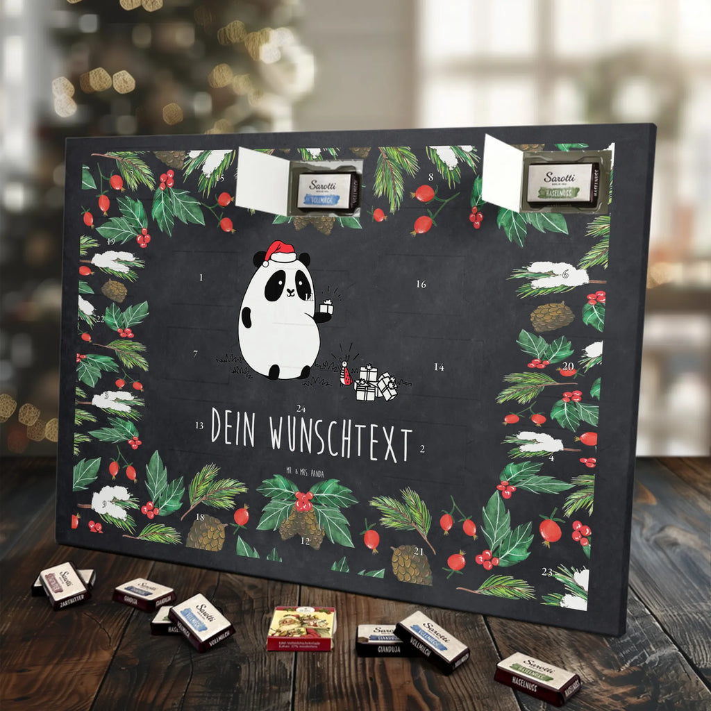 Adventskalender mit Namen Panda Weihnachtsgeschenk Personalisierter Adventskalender, Adventskalender mit Namen