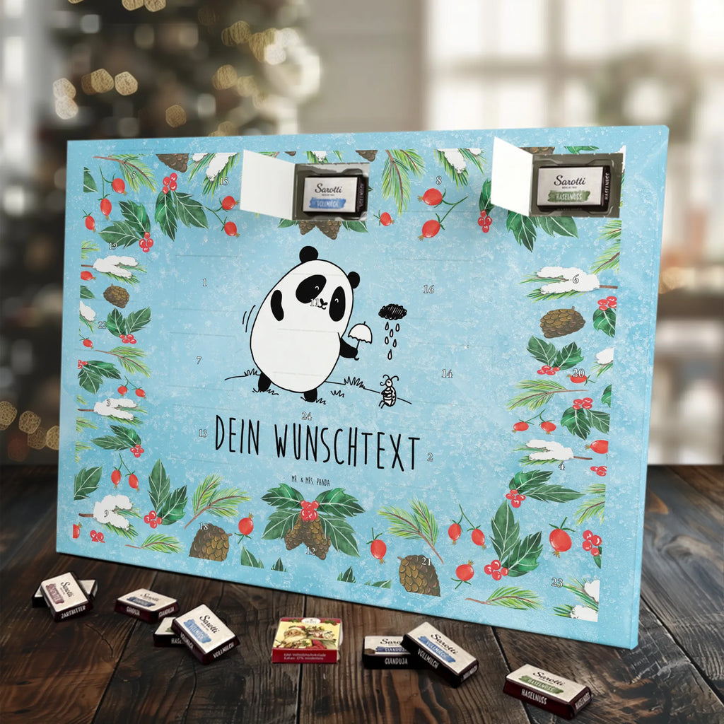 Adventskalender mit Namen Panda Zusammenhalt Adventskalender mit Namen, Personalisierter Adventskalender