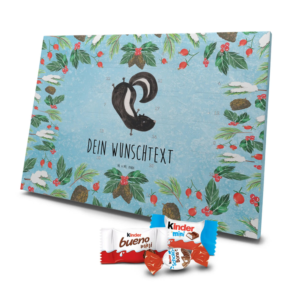 Adventskalender mit Namen Stinktier Handstand Adventskalender mit Namen, Personalisierter Adventskalender, Stinktier, Skunk, Stinki, Raubtier, Verpielt, Stinker, Wildtier, Spielplatz, Kind
