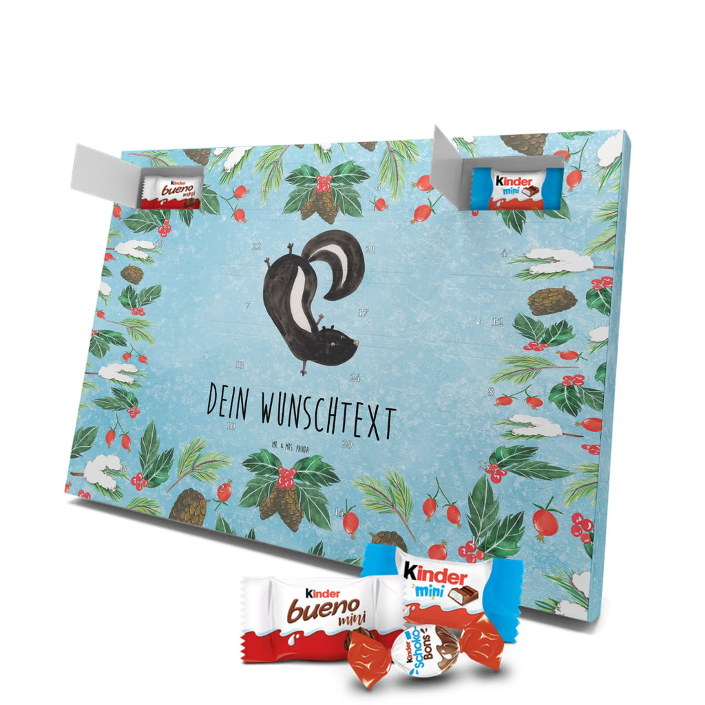 Adventskalender mit Namen Stinktier Handstand Adventskalender mit Namen, Personalisierter Adventskalender, Stinktier, Skunk, Stinki, Raubtier, Verpielt, Stinker, Wildtier, Spielplatz, Kind