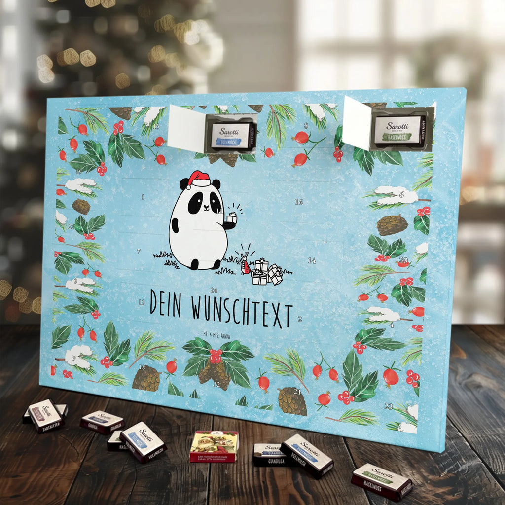 Adventskalender mit Namen Panda Weihnachtsgeschenk Personalisierter Adventskalender, Adventskalender mit Namen