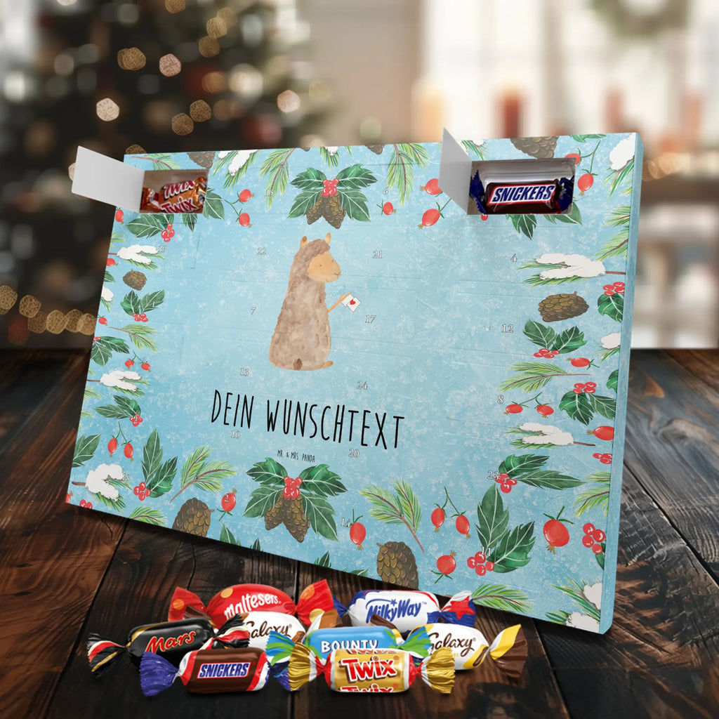 Adventskalender mit Namen Alpaka Fahne Adventskalender mit Namen, Personalisierter Adventskalender, Alpaka, Lama, Lamas, Liebe, Alpakas