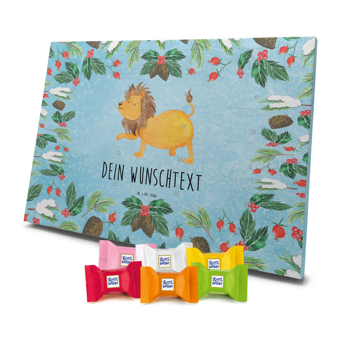 Personalisierter Schoko Adventskalender Sternzeichen Löwe