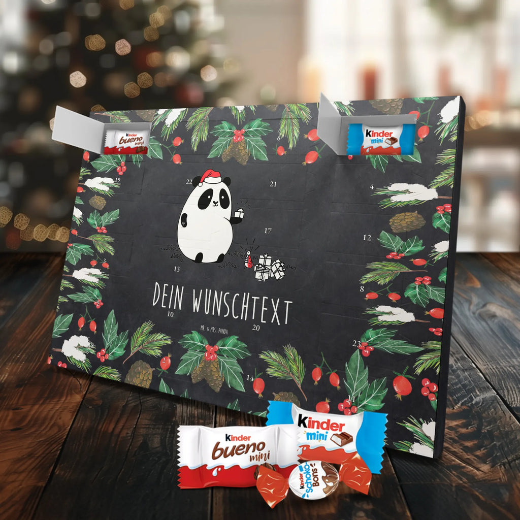 Adventskalender mit Namen Panda Weihnachtsgeschenk Personalisierter Adventskalender, Adventskalender mit Namen