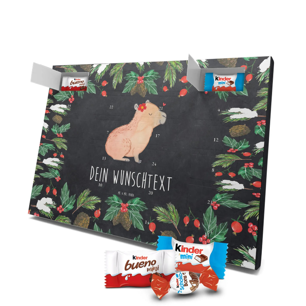 Adventskalender mit Namen Capybara Blume Adventskalender mit Namen, Personalisierter Adventskalender, Tiere, Tiermotive, Lustige Sprüche, Gute Laune, Capybara