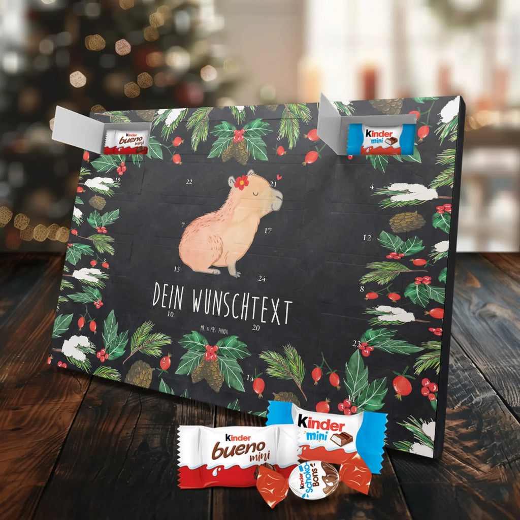 Adventskalender mit Namen Capybara Blume Adventskalender mit Namen, Personalisierter Adventskalender, Tiere, Tiermotive, Lustige Sprüche, Gute Laune, Capybara