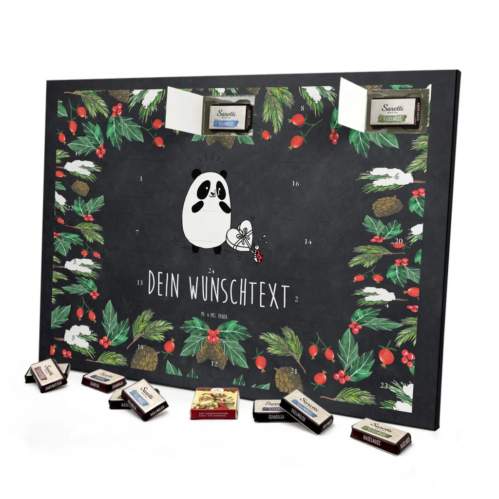  Panda Thank you Adventskalender mit Namen, Personalisierter Adventskalender