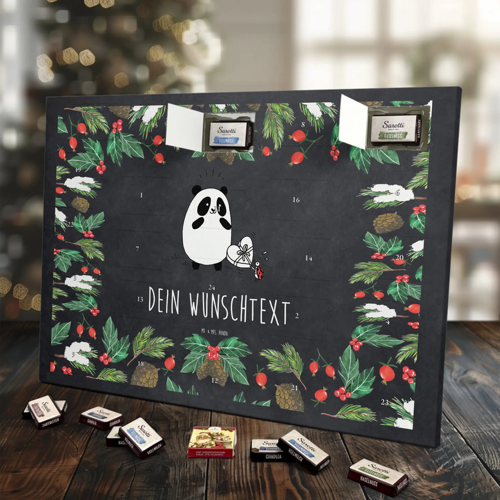 Adventskalender mit Namen Panda Dankeschön Adventskalender mit Namen, Personalisierter Adventskalender