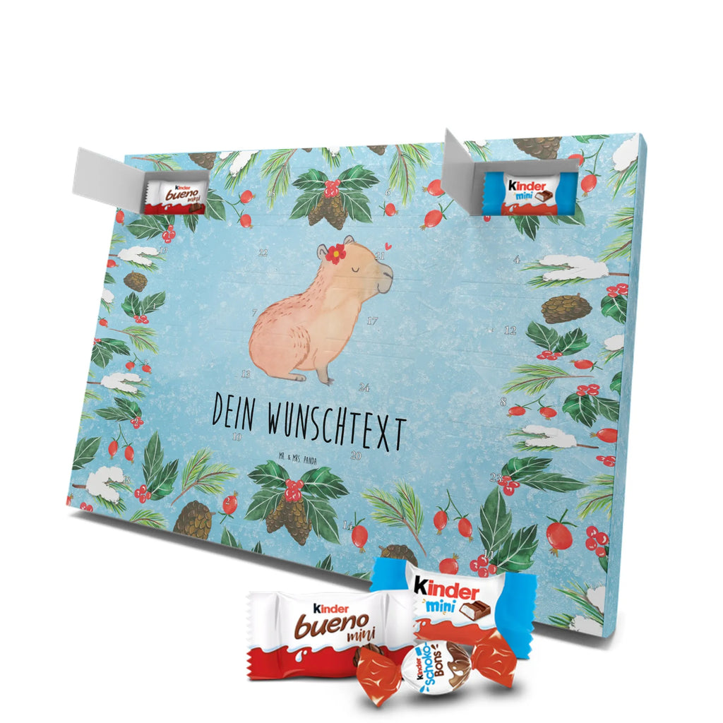 Adventskalender mit Namen Capybara Blume Adventskalender mit Namen, Personalisierter Adventskalender, Tiere, Tiermotive, Lustige Sprüche, Gute Laune, Capybara