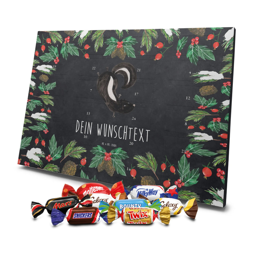 Adventskalender mit Namen Stinktier Handstand Adventskalender mit Namen, Personalisierter Adventskalender, Stinktier, Skunk, Stinki, Raubtier, Verpielt, Stinker, Wildtier, Spielplatz, Kind