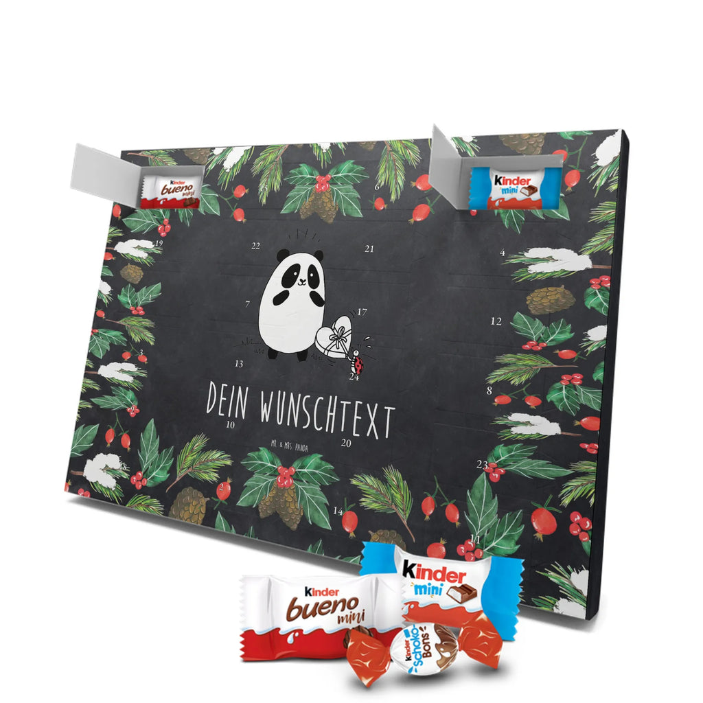 Panda Thank you Adventskalender mit Namen, Personalisierter Adventskalender