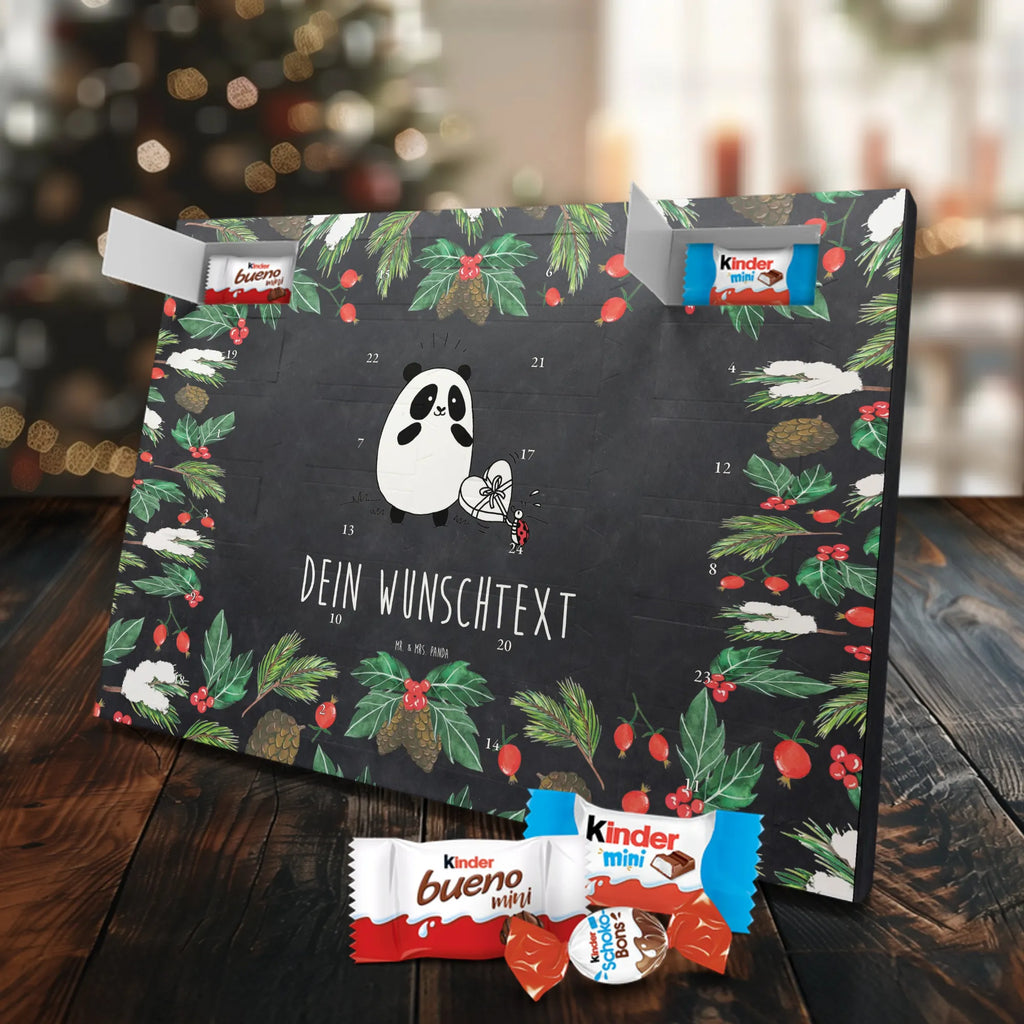  Panda Thank you Adventskalender mit Namen, Personalisierter Adventskalender
