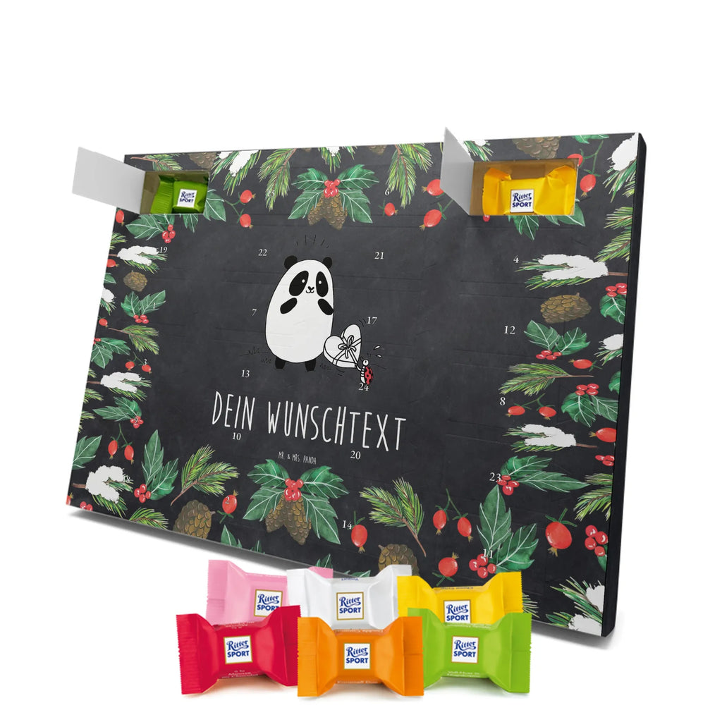  Panda Thank you Adventskalender mit Namen, Personalisierter Adventskalender