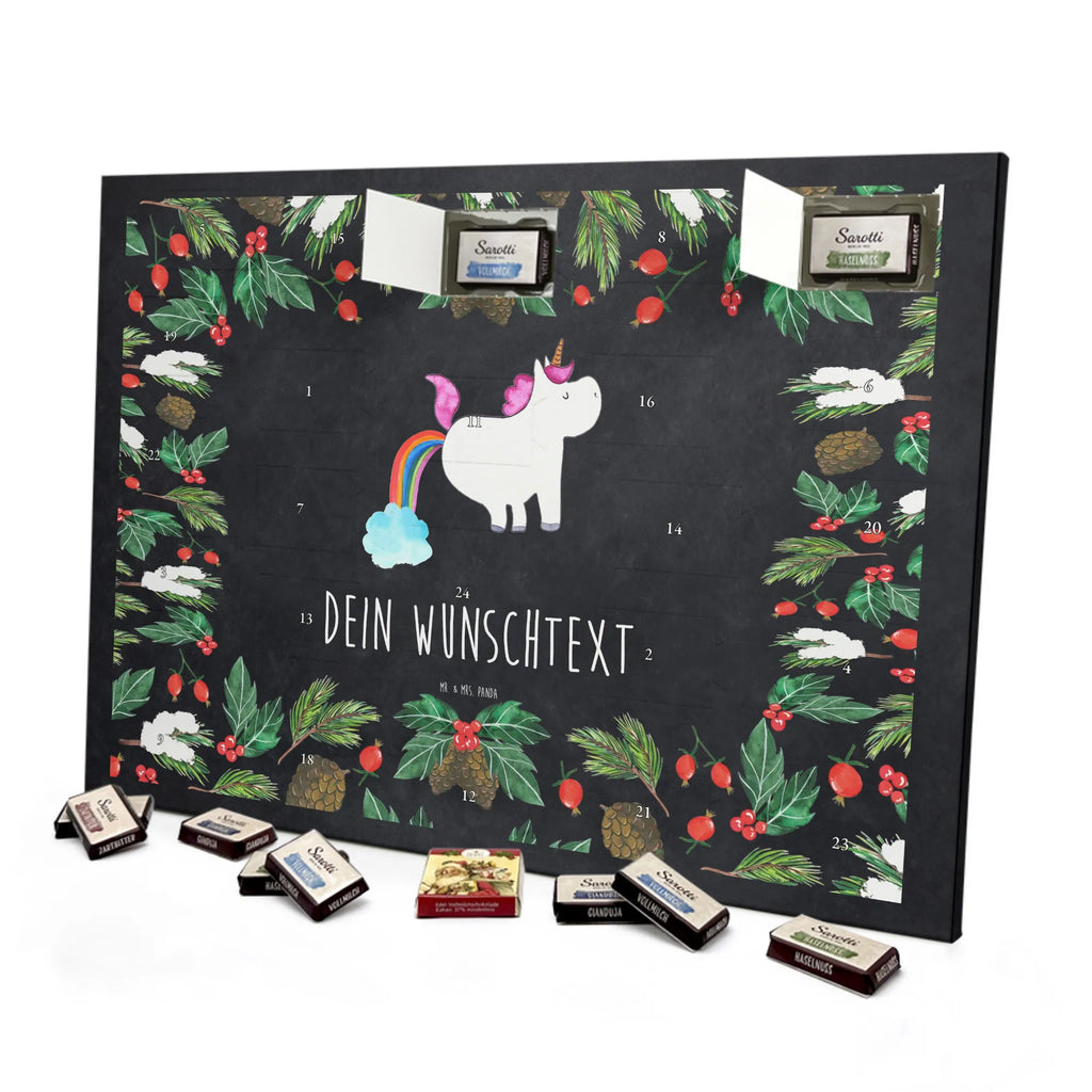 Personalisierter Schoko Adventskalender Einhorn Pupsen Adventskalender mit Namen, Personalisierter Adventskalender, Einhörner, Einhorn, Unicorn, Einhorn Deko, Freundin, Lustig, Erwachsenwerden, Regenbogen, Einhornpower, Glitzer, Pups, Spaß