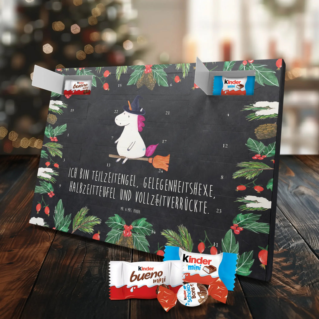 Chocolate advent calendar unicorn Witch bad girl, mad, witch, wife gift, girlfriend present, devil, bitch