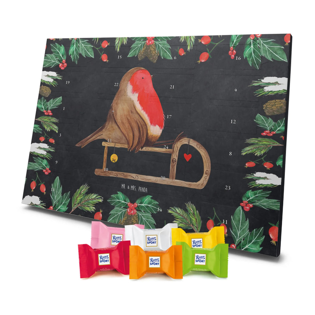 Chocolate advent calendar robin Sleds Christmas time, snow, bird, sleigh