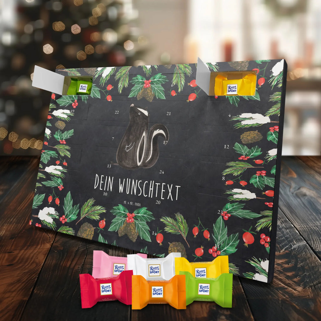  skunks siedzenie Adventskalender mit Namen, Personalisierter Adventskalender, Stinktier, Skunk, Raubtier, Wildtier, Büro, Besserwisser, Recht, Spruch, Stinki, Stinker