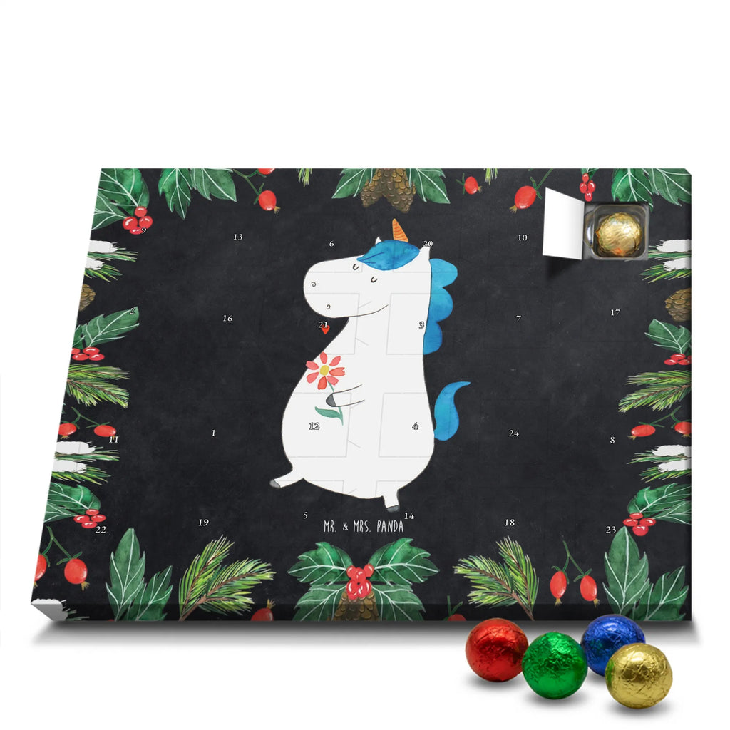 Chocolate advent calendar unicorn Stroll Flowers, Girlfriend present, bff gift, Walk, Mother, Joy, Good Luck