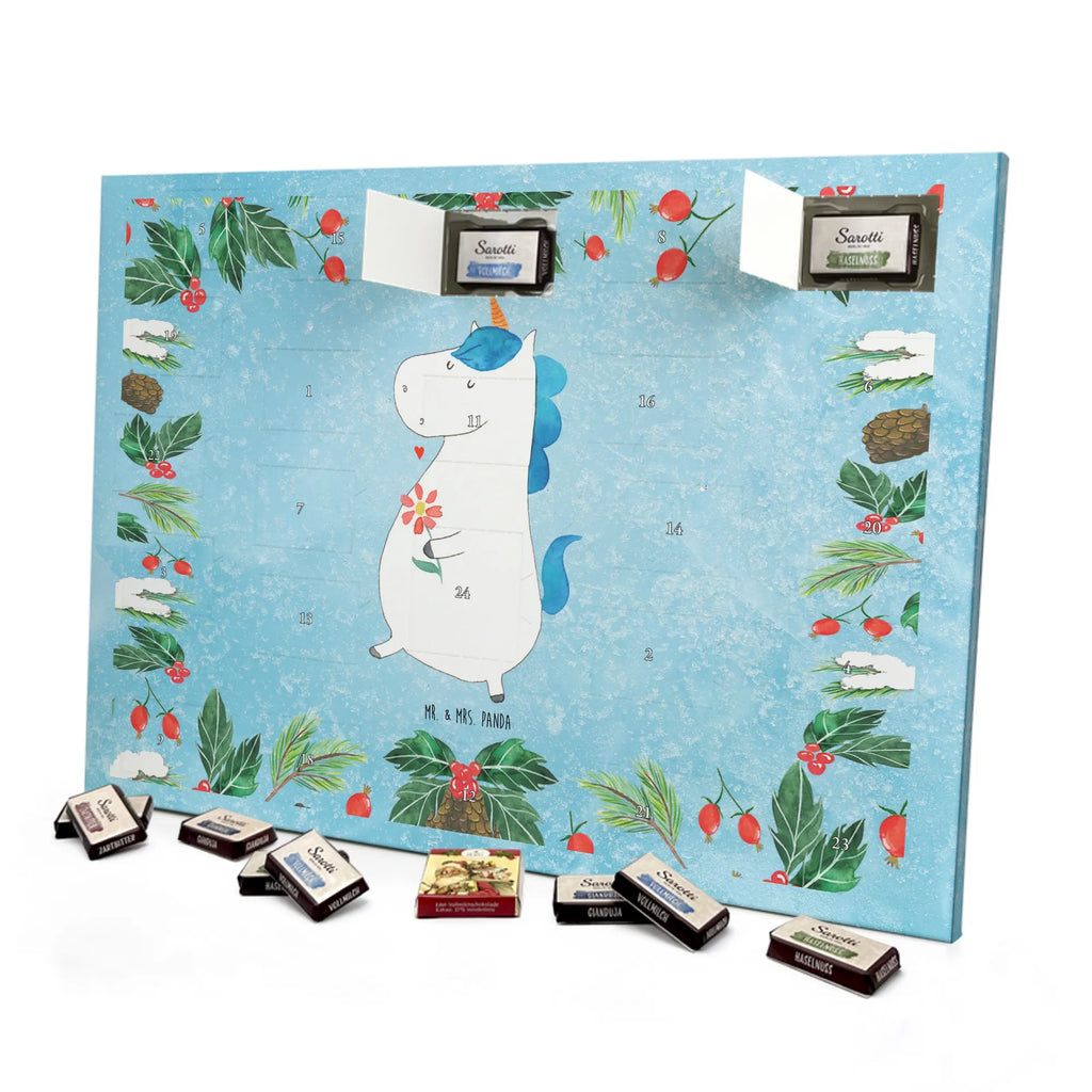 Chocolate advent calendar unicorn Stroll Flowers, Girlfriend present, bff gift, Walk, Mother, Joy, Good Luck