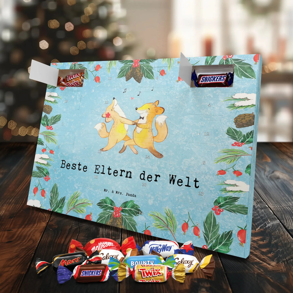 Chocolate advent calendar Fox Best parents in the world gift, birthday, gift idea, birthday present, giving, thank you, for, make you happy, gift tip, mom and dad, parents, parents couple, producer