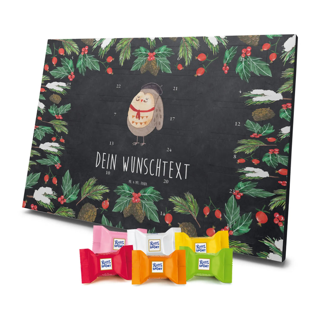 Personalisierter Schoko Adventskalender Eule Frankreich Personalisierter Adventskalender, Adventskalender mit Namen, Eule, Hibou, Eulen, Spruch schön, Frankreich, Eule Deko, Owl, Das Leben Ist schön, Spruch Französisch, La Vie Est Belle