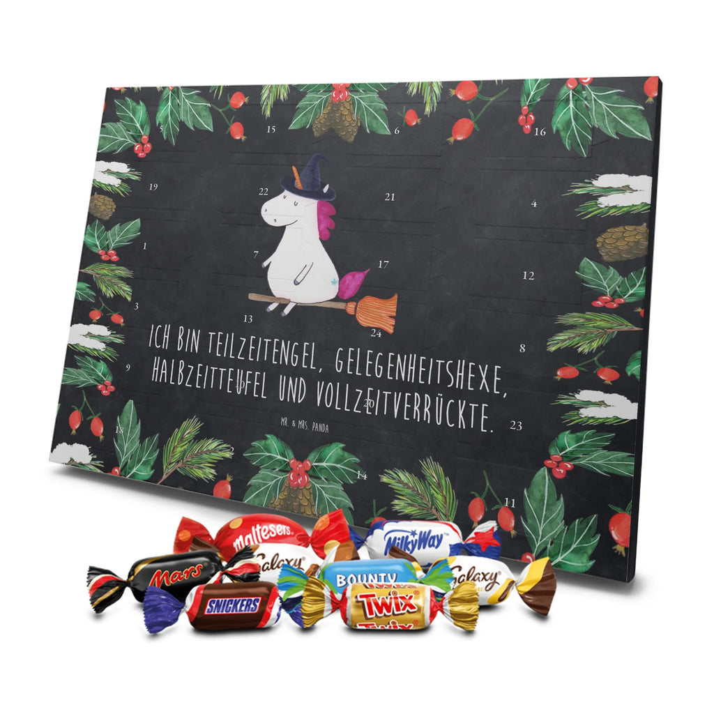 Chocolate advent calendar unicorn Witch bad girl, mad, witch, wife gift, girlfriend present, devil, bitch
